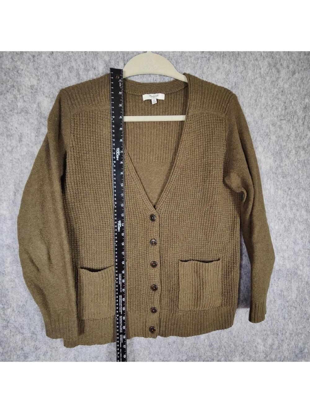 Madewell Olive Brown Wool \University Cardigan - Medium - Picture 8 of 8